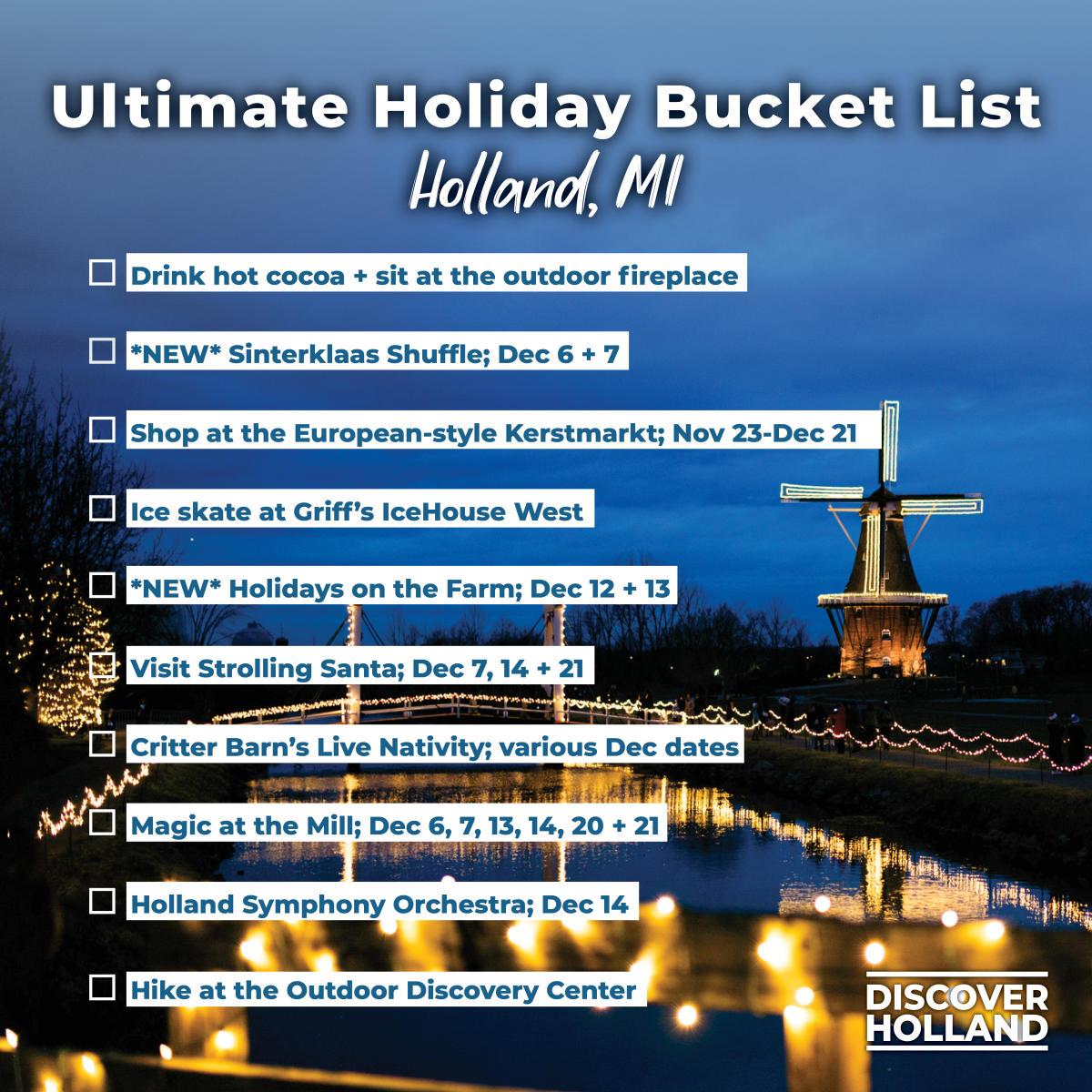 Holiday Bucket List 2024