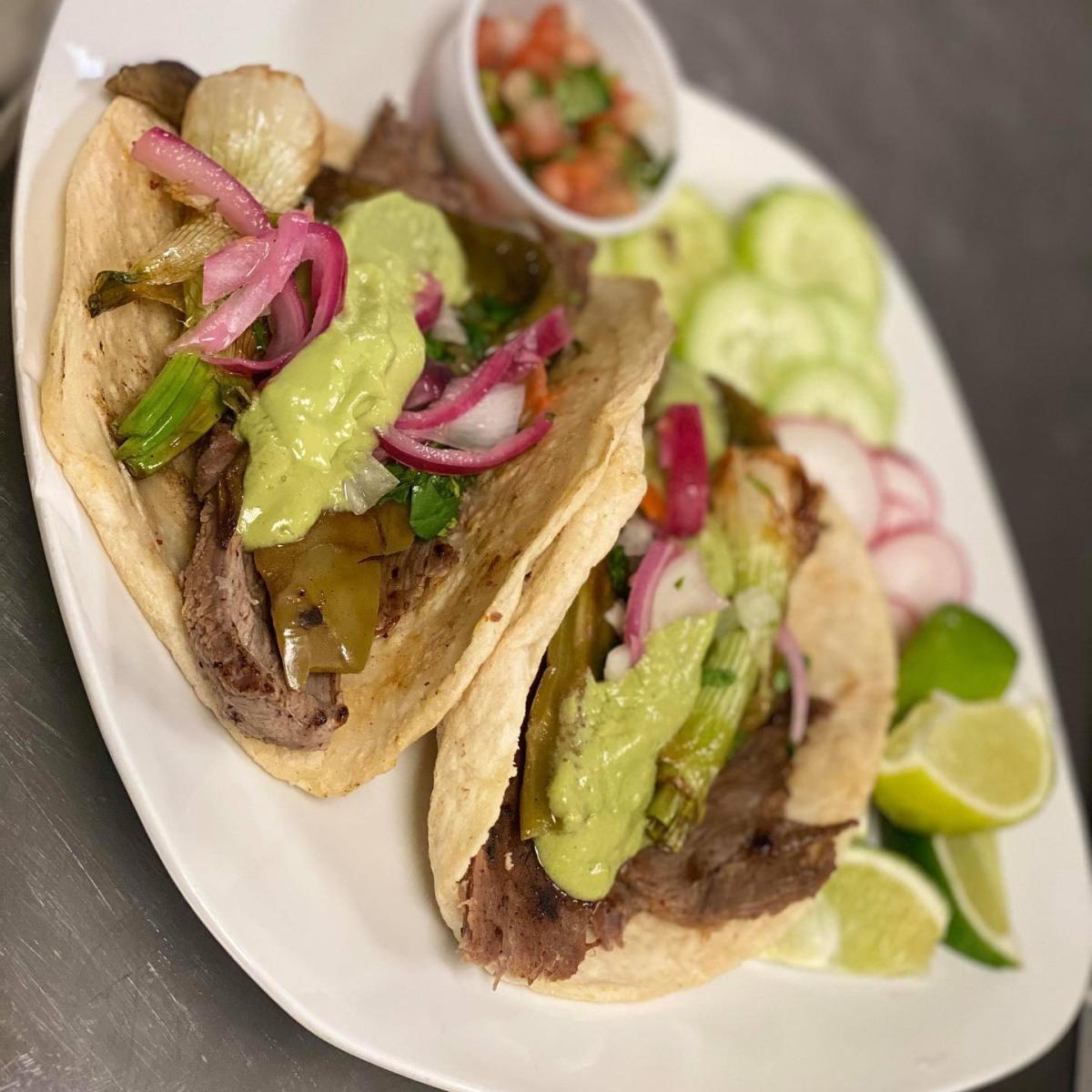 Tacos from Taqueria El Mexicano in Lafayette, LA.