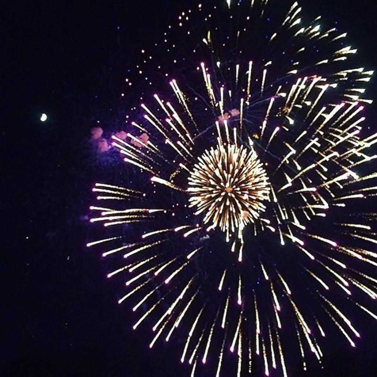 Photo of fireworks at Ida Lee Park in Leesburg, VA