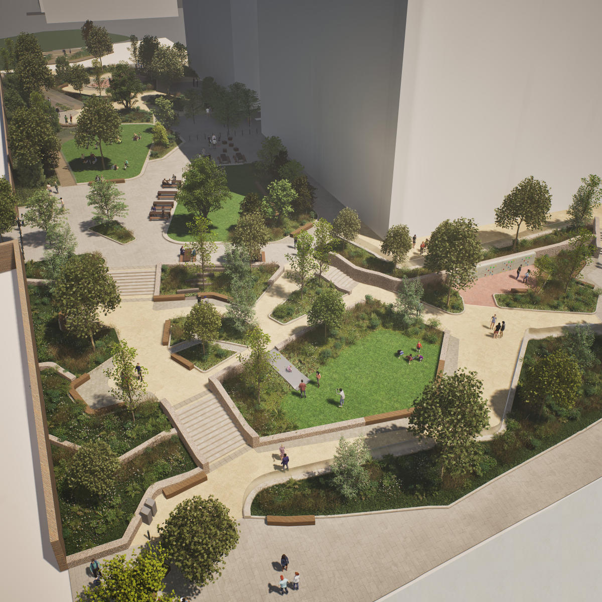 Artists Impression of New City Centre Park