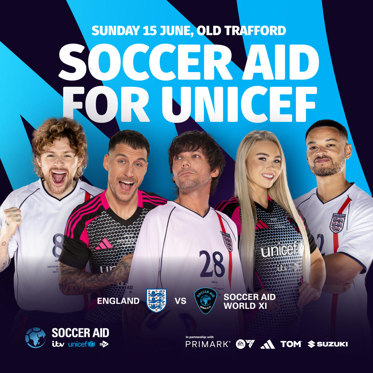 Soccer aid team lead by Louise Tomlinson