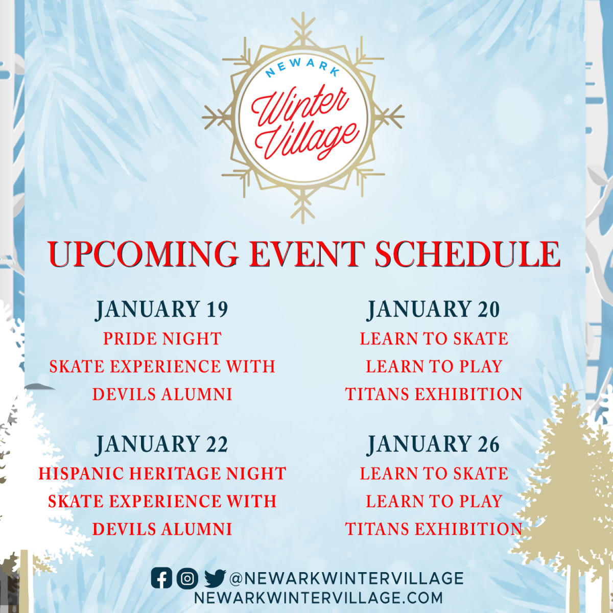 Newark Winter Village January Events