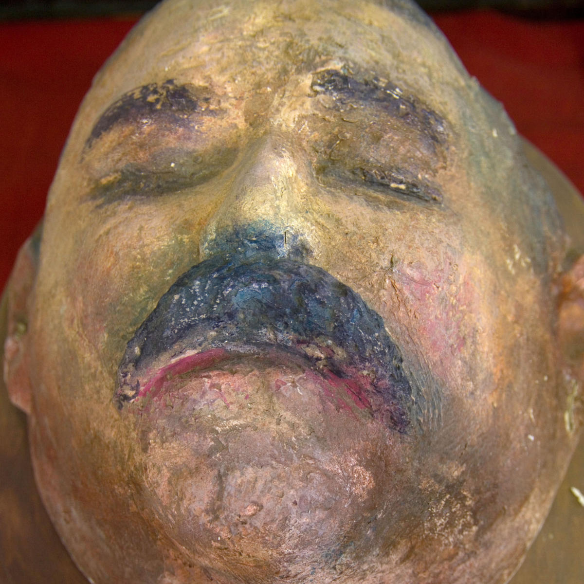 Pancho Villa's death mask at the New Mexico History Museum.