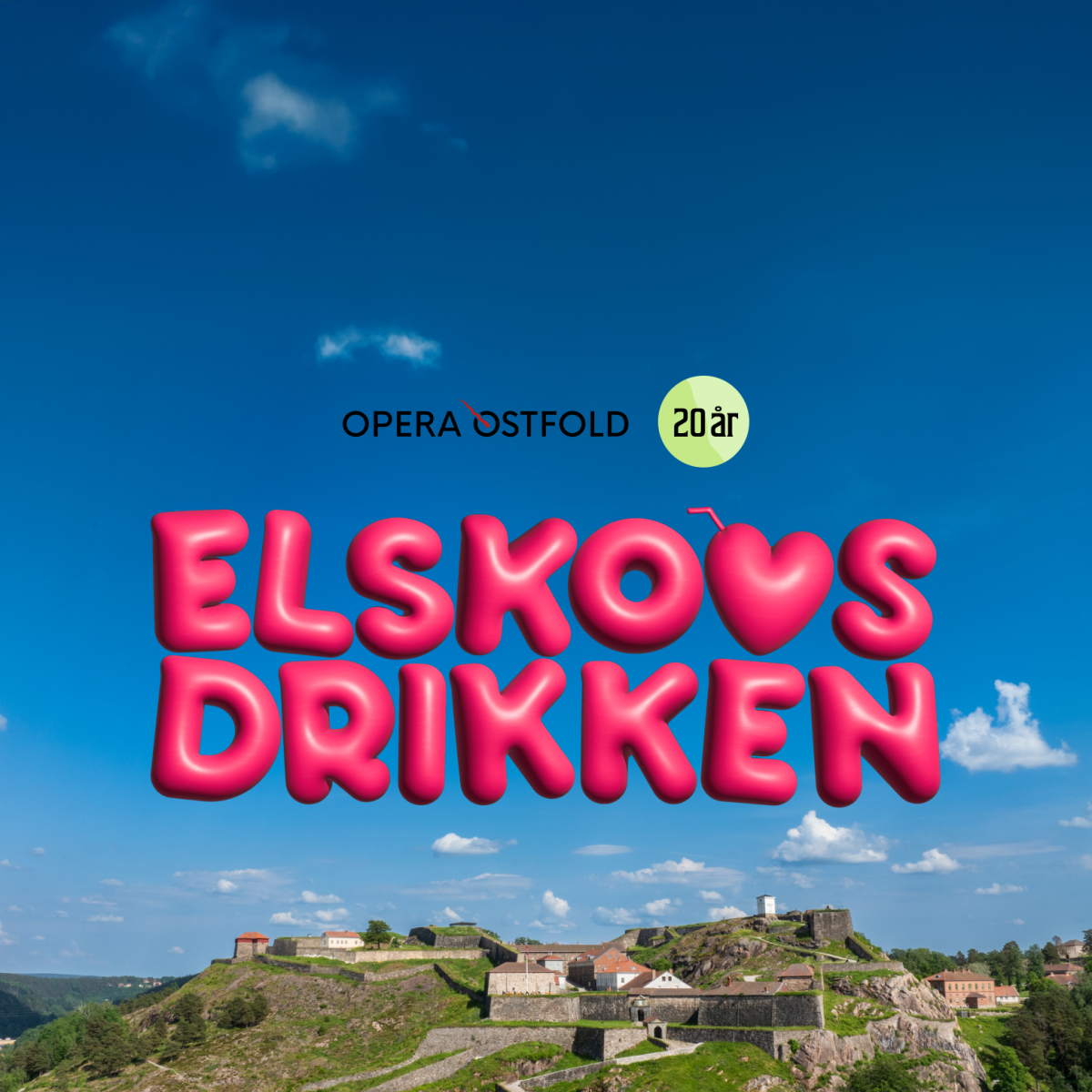 Plakat til utendørsoperaen Elskovsdrikken
