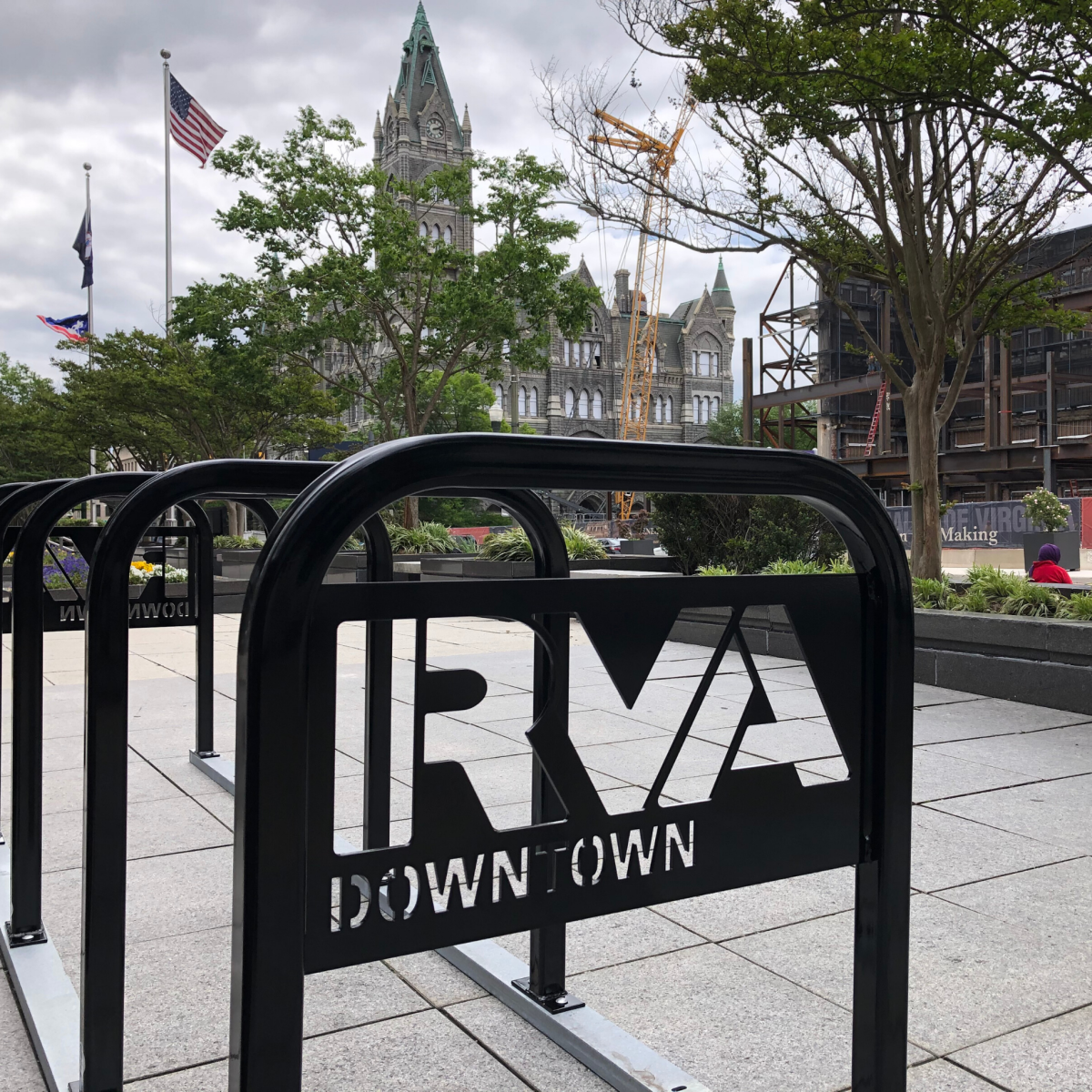 Downtown Richmond Bike Racks at City Hall