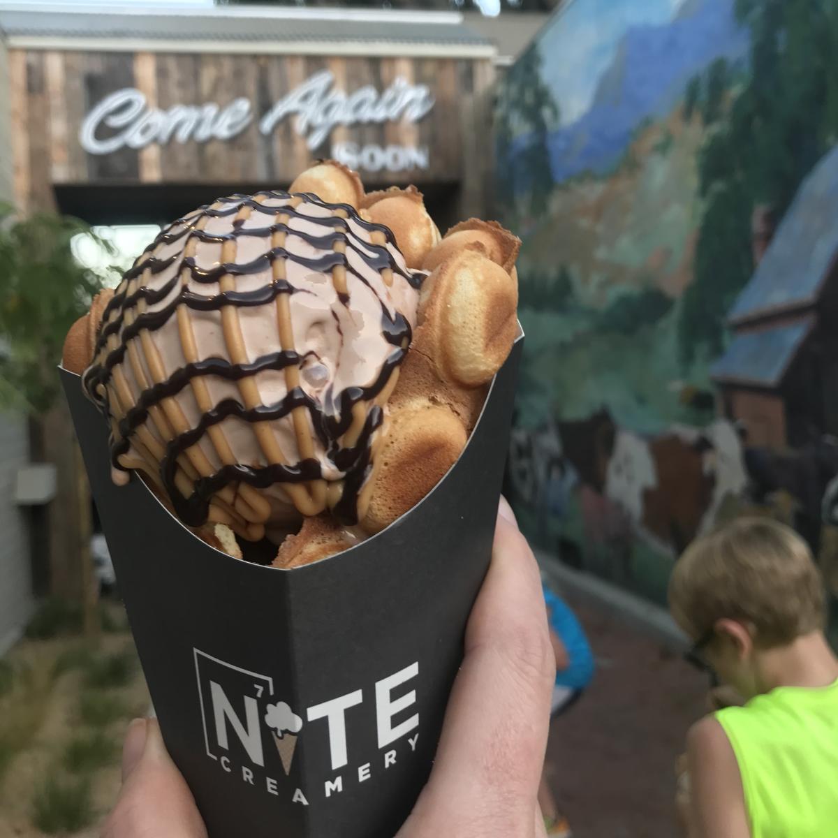 An ice cream cone from Nite Creamery