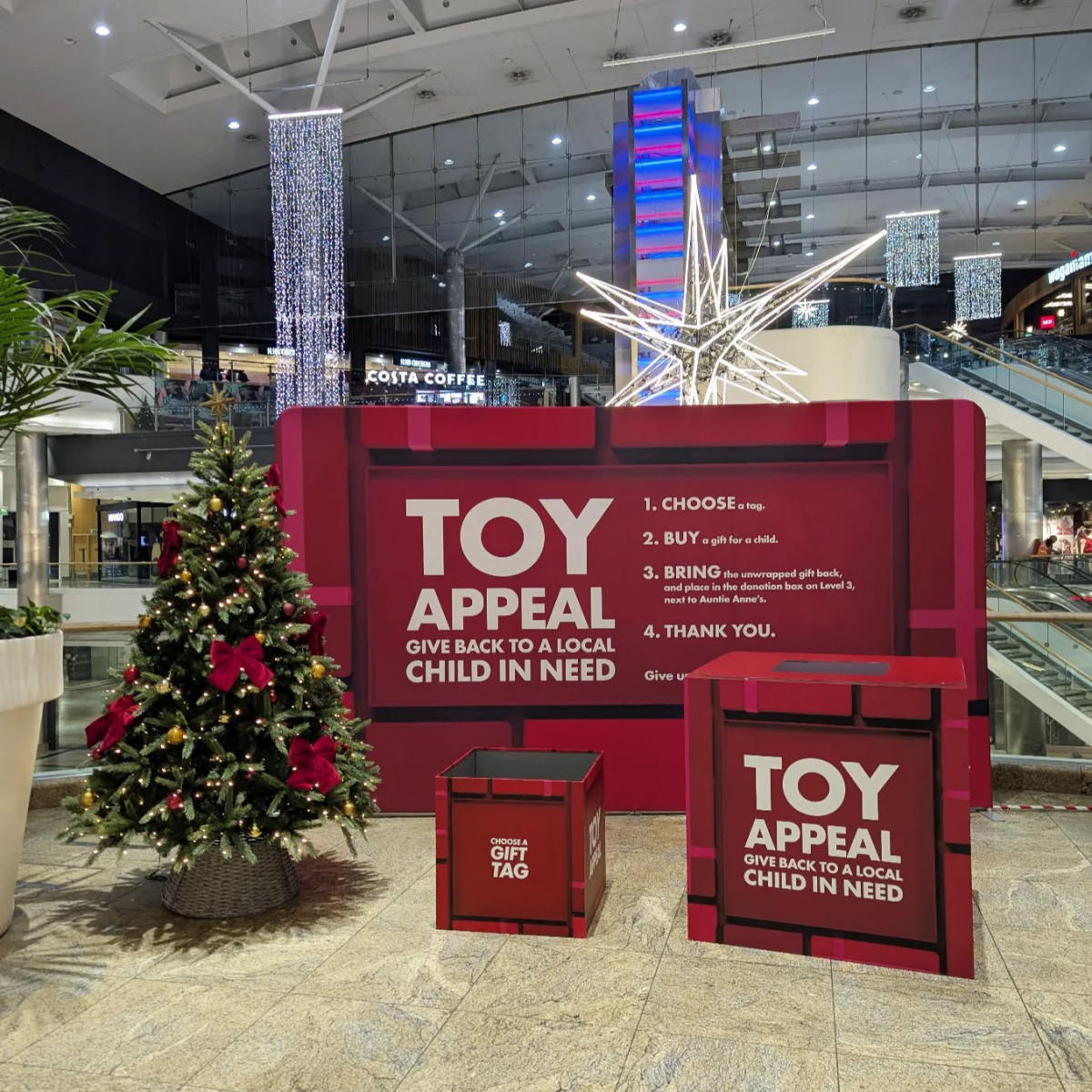 Westquay Toy Appeal drop off station