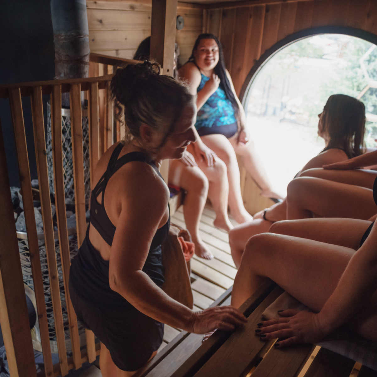 People enjoying Nordic Night Sauna