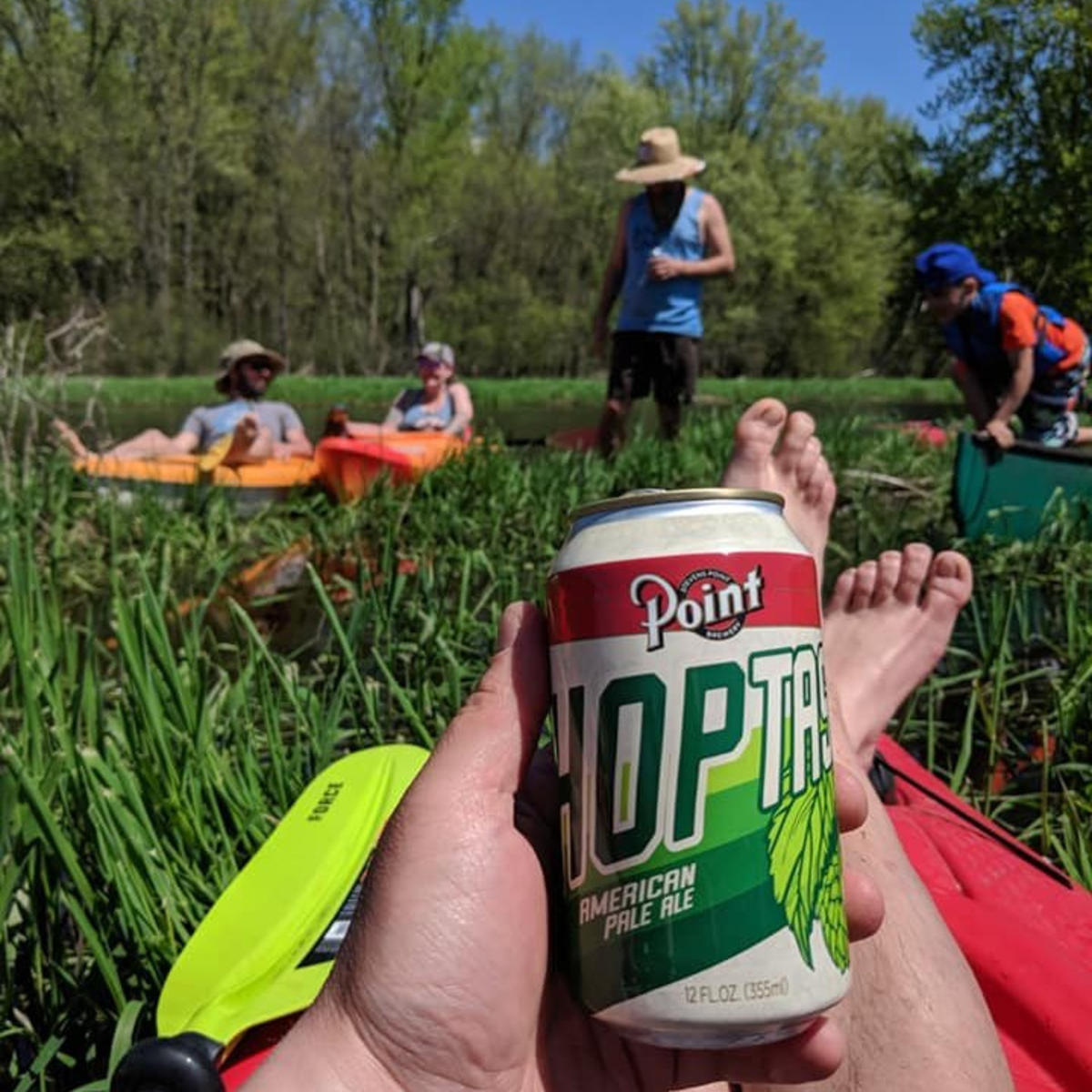 Paddling the Plover River, in the Stevens Point Area.