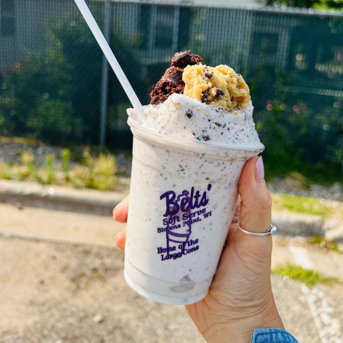 Ice cream treat from Belt's soft serve in Stevens Point, WI.