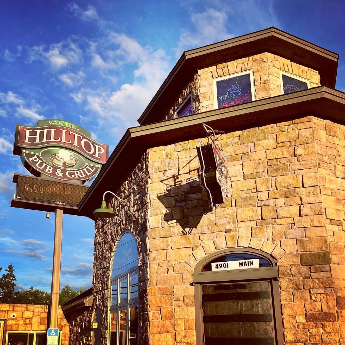 Try the curds at Hilltop Pub & Grill