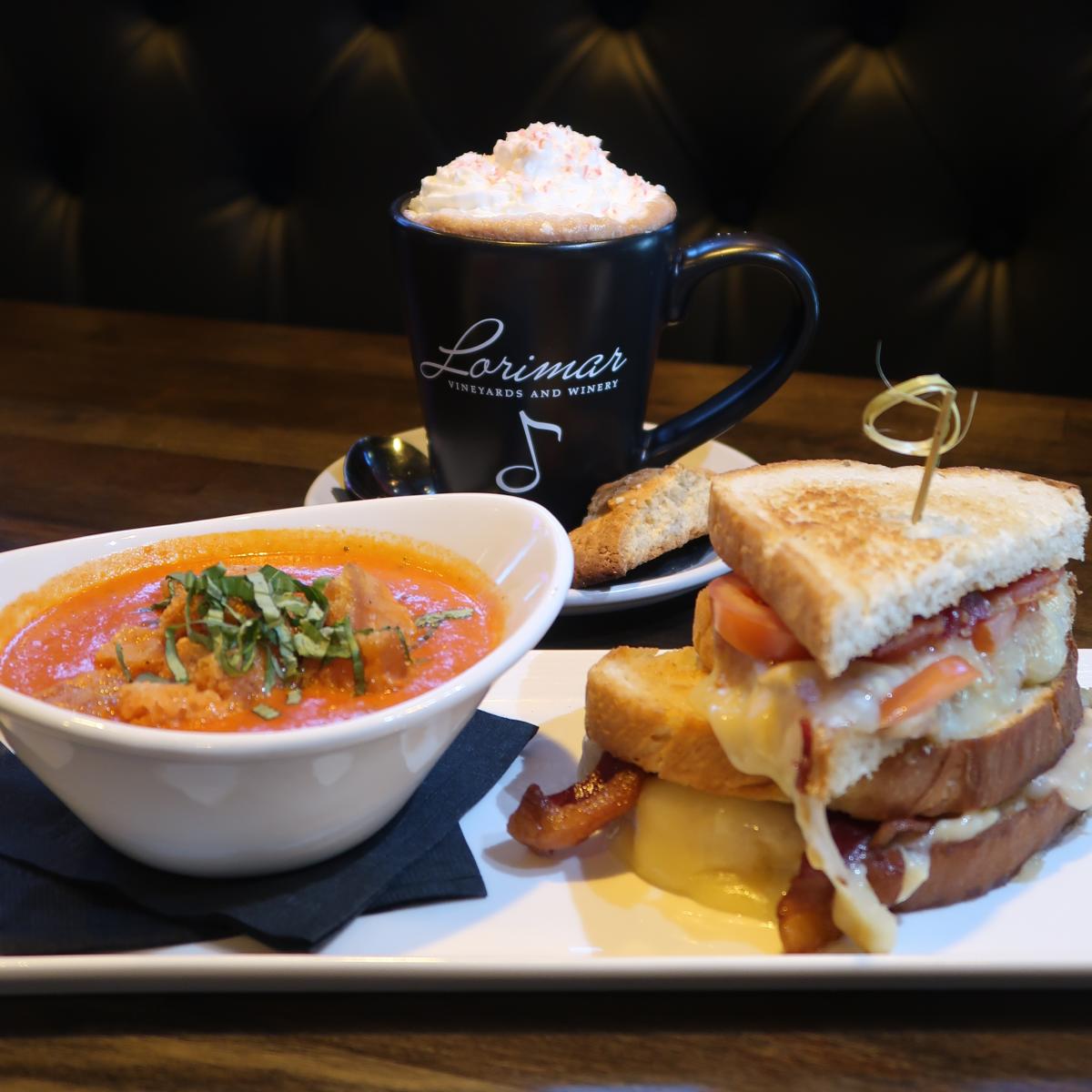 Chilled Season's Eatings, Lorimar Cafe, Soup Combo and Peppermint Latte