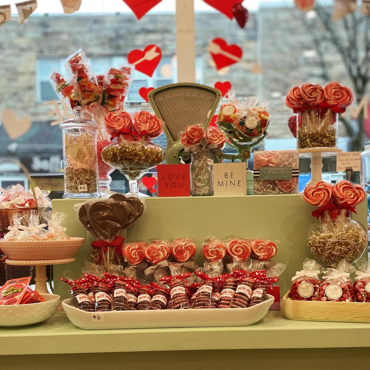 Sweet Annie's Candy Shoppe Valentine's Display