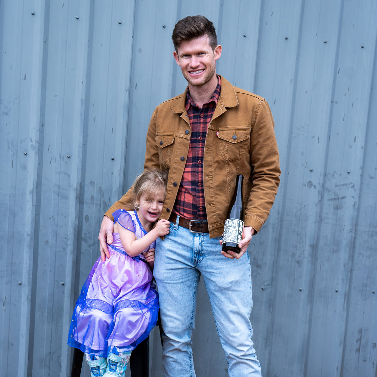 Cristom Associate Winemaker, Chris Butler with his daughter.