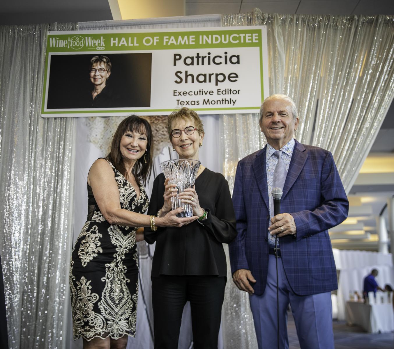 Constance McDerby with Patricia Sharpe at the Grand Tasting during Wine and Food Week in The Woodlands, Texas