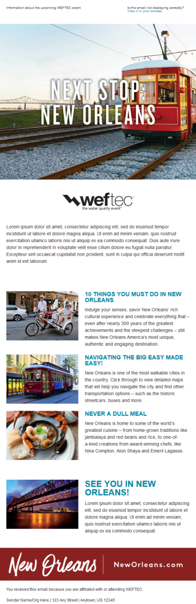 Newsletter eblast template