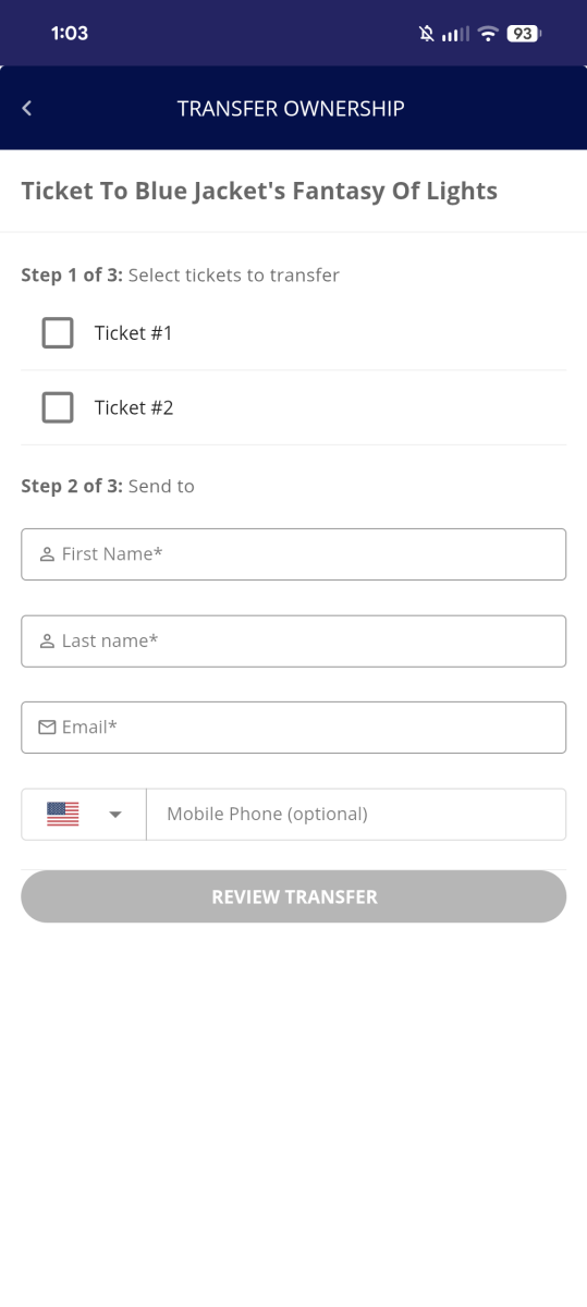 Fort Wayne Light Fest - Transfering Tickets