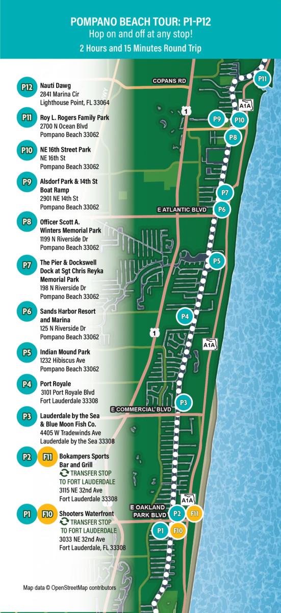 Water Taxi Pompano Route