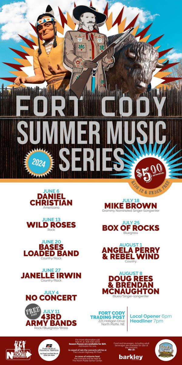2024 Fort Cody Summer Music Series Poster
