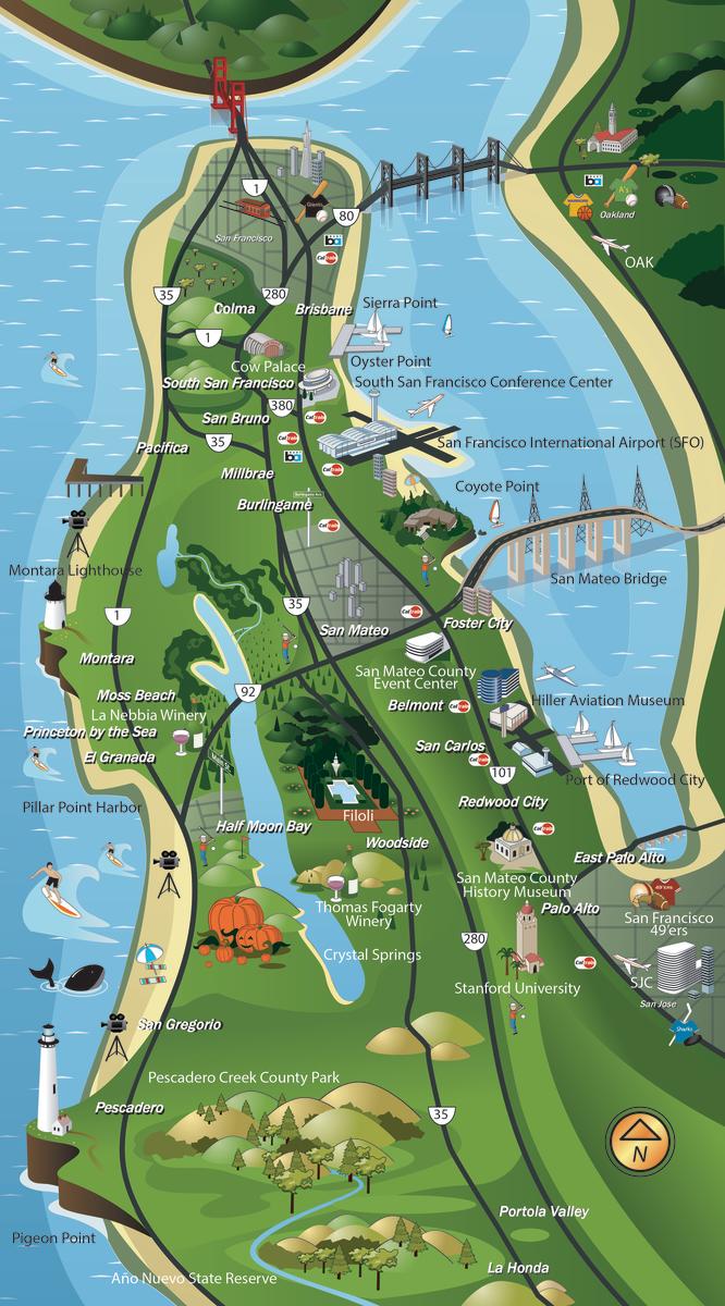 San Mateo County Map