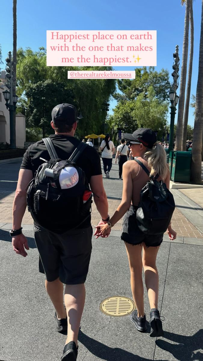 Tarek and Heather Rae El Moussas Disneyland Anaheim, CA celebrities during VIP Tour