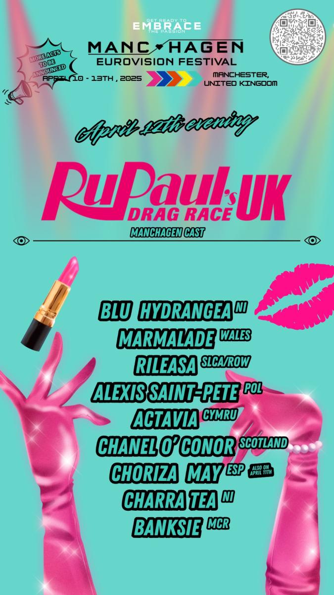 Concert poster for Drag line up MancHagen Festival