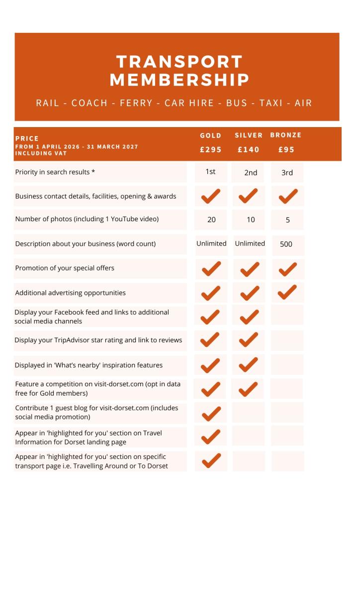 2026/27 Transport Membership Rate Card