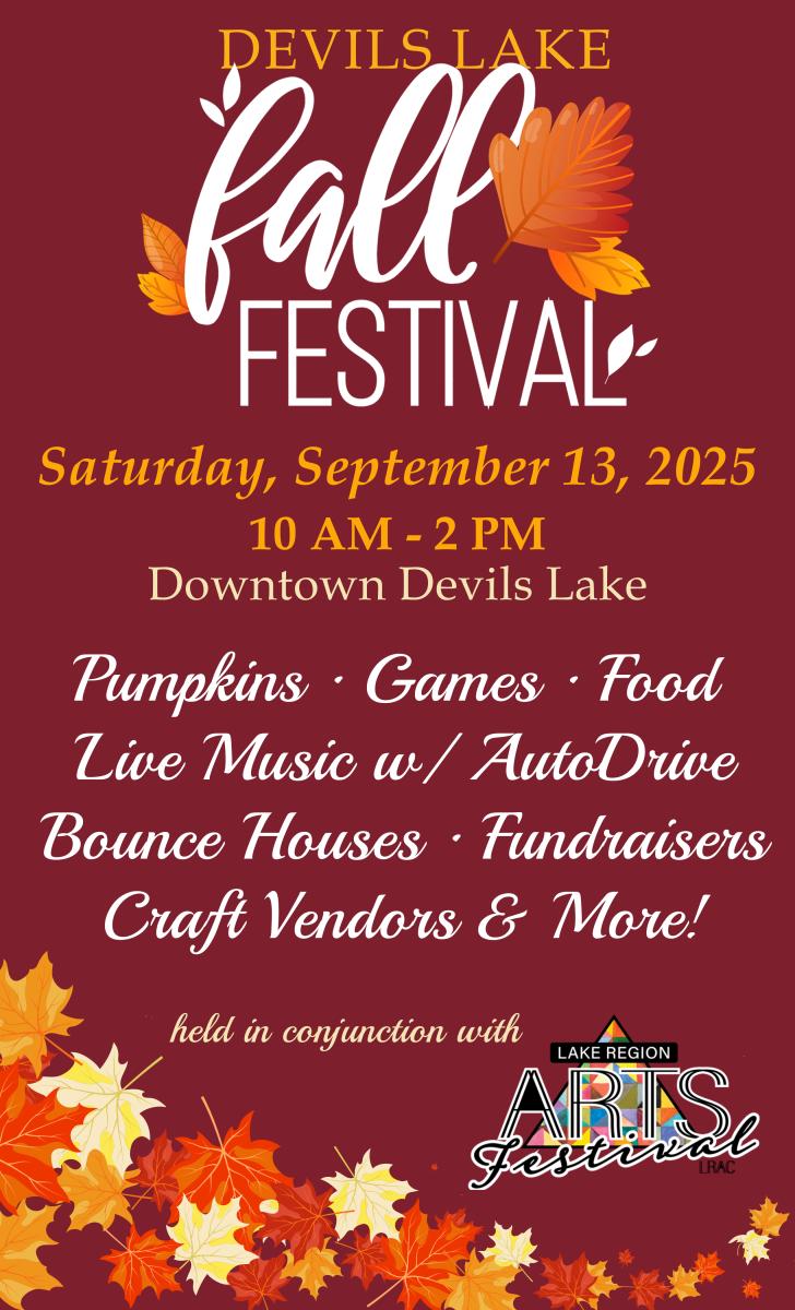 Fall Festival Event in Devils Lake, ND Flyer 2025