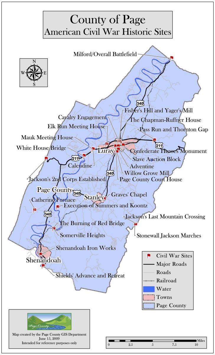 Civil War Sites, Page Valley, VA
