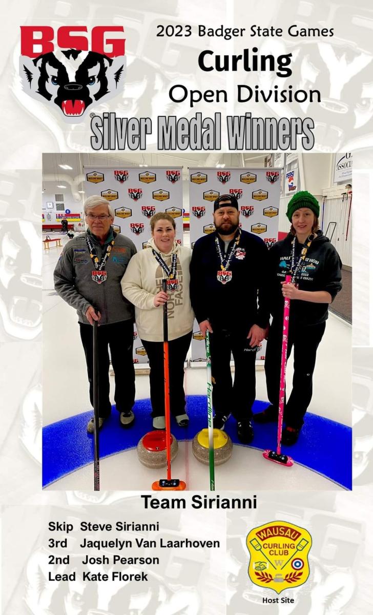 2023 Curling Open Division Silver Medal Team Siranni