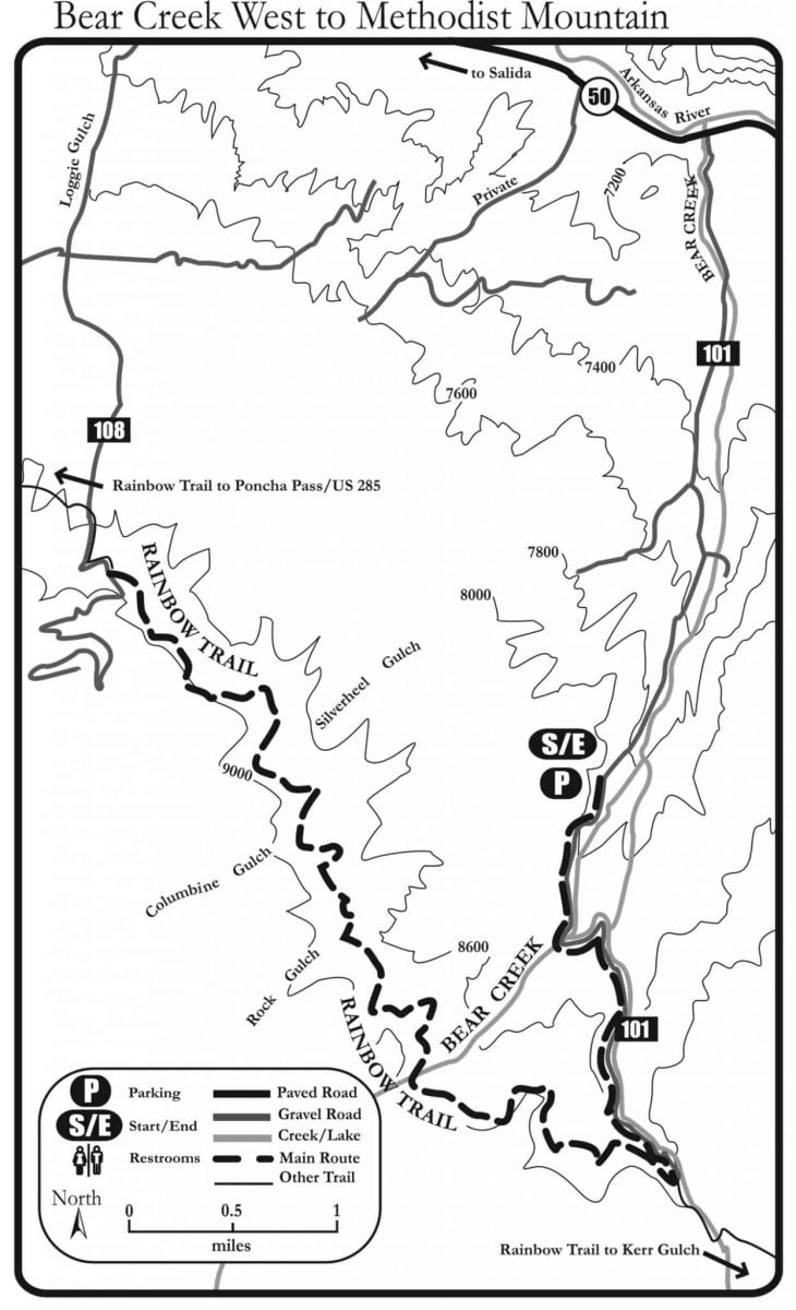 Bear-Creek-to-Methodist-Mountain-map