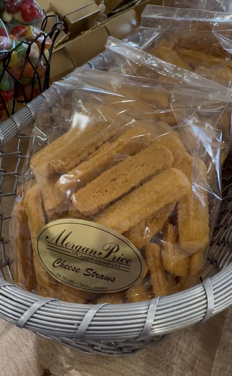 cheese straws at Morgan Price Candy Company