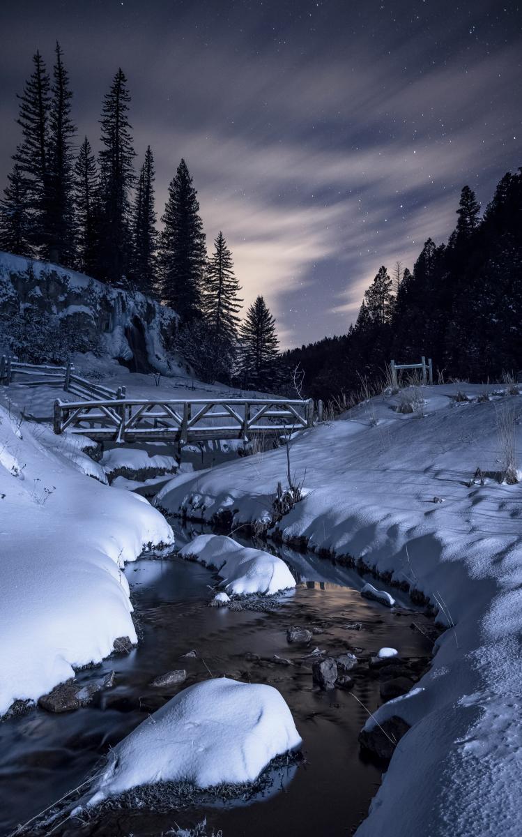 1st place winner in the Nightscapes category, "Bluff Springs," by Richard Larsson.