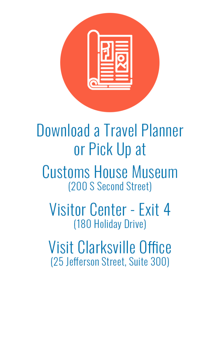 infographic with locations to pick up visitor guide