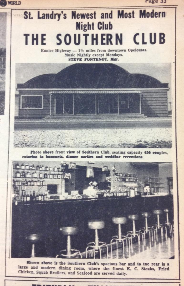 Southern Club Advertisement