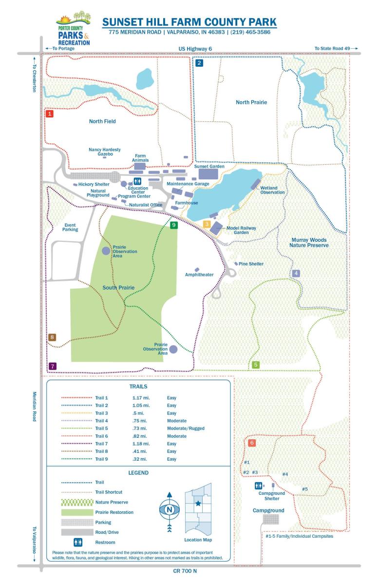 Sunset Hill Farm County Park Map