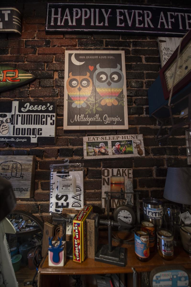 Decor at Eclectic in downtown Milledgeville 