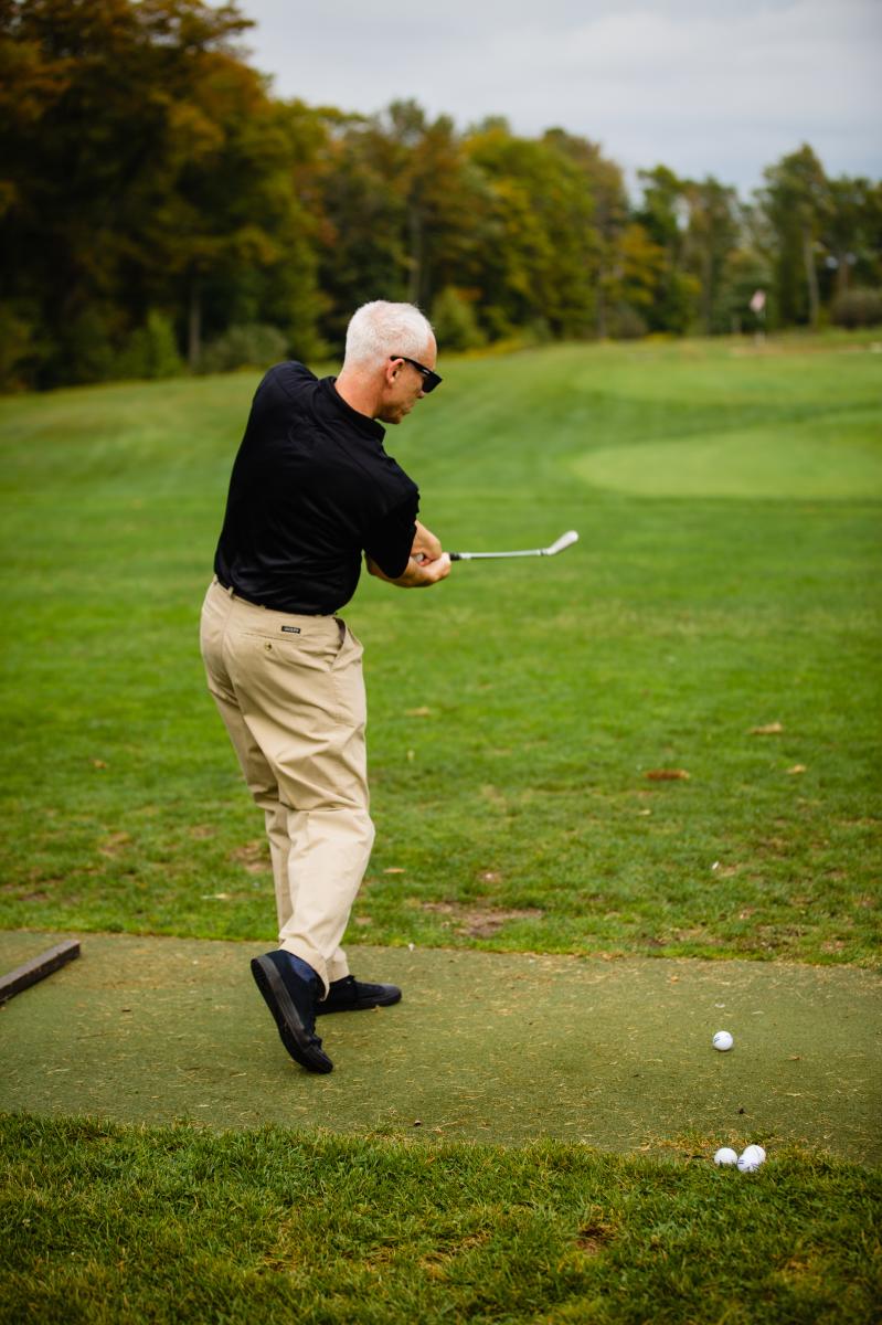 golfing