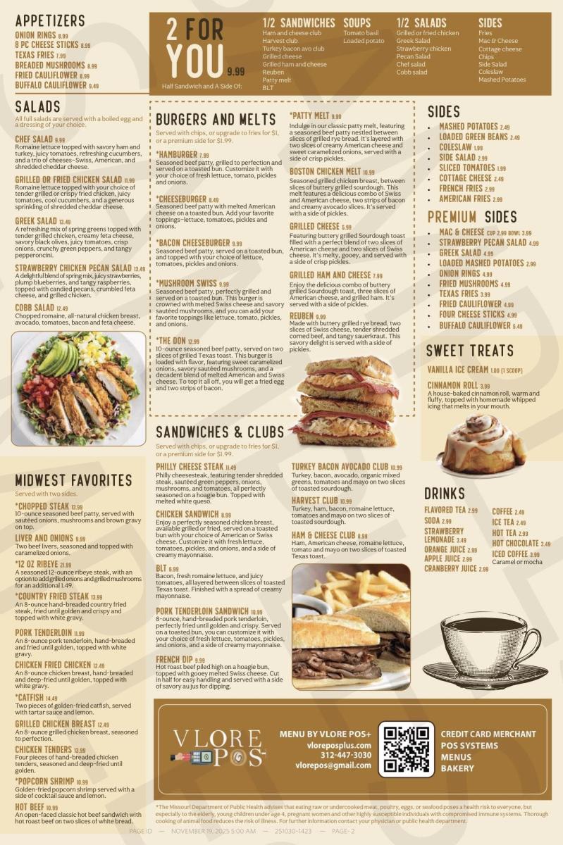 Hatch & Harvest Cafe Menu
