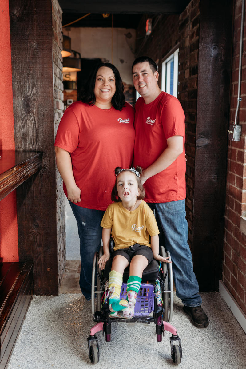 Josh Russell and his family, owner of Russell BBQ