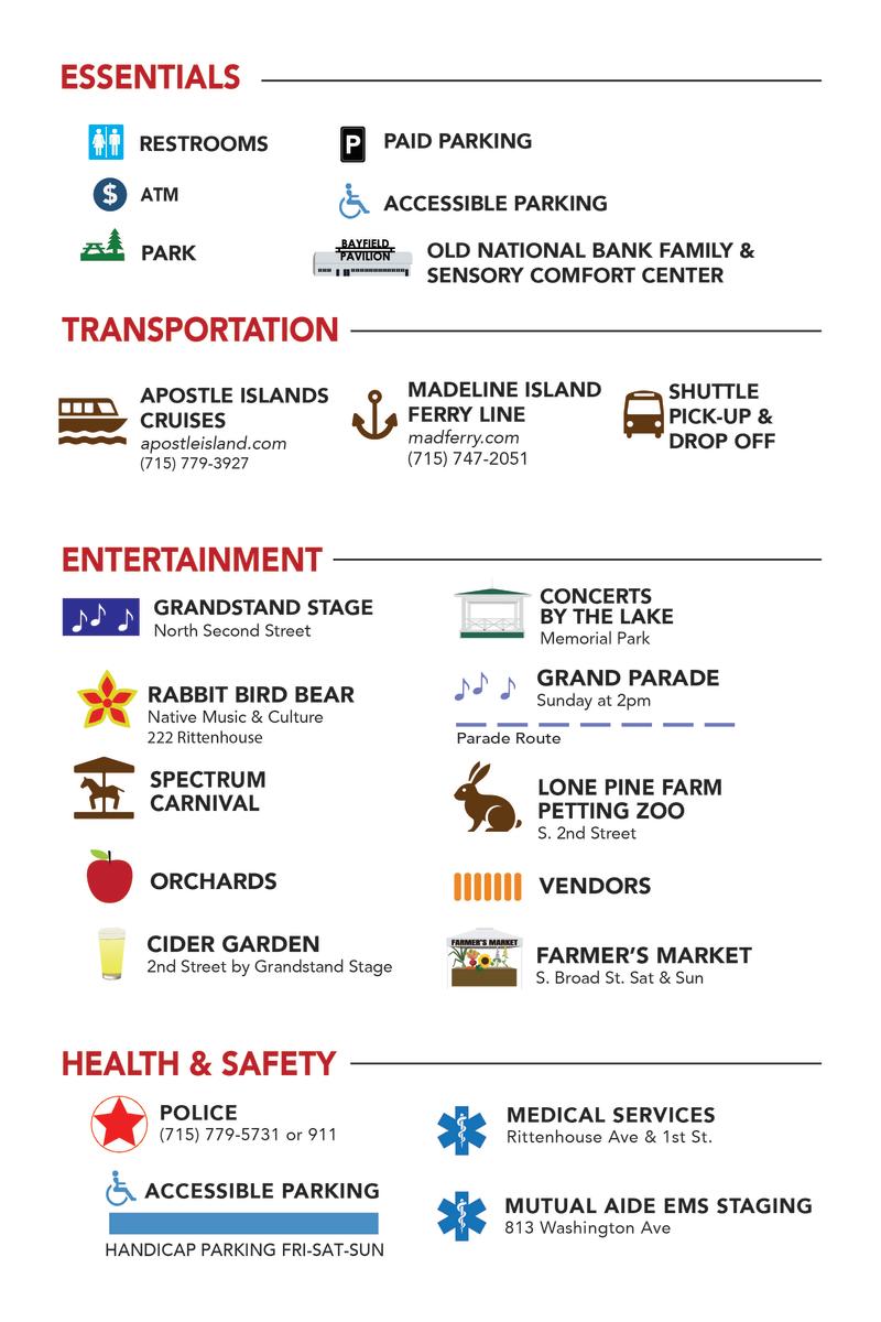 2026 Apple Festival Parking Map Key