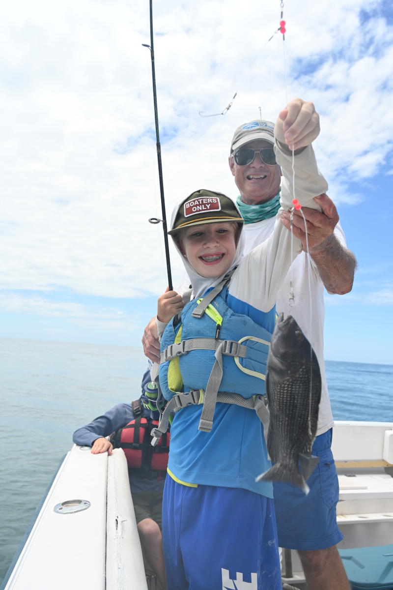 Catching a Black Sea Bass