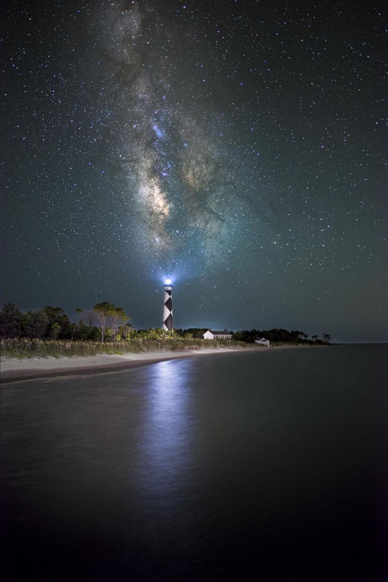 cape lookout at night