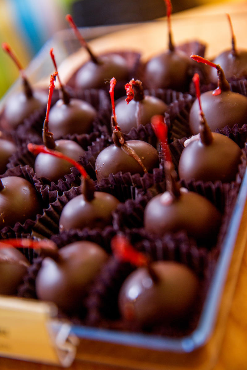 Chocolate covered cherries from Frederick Fudge Company