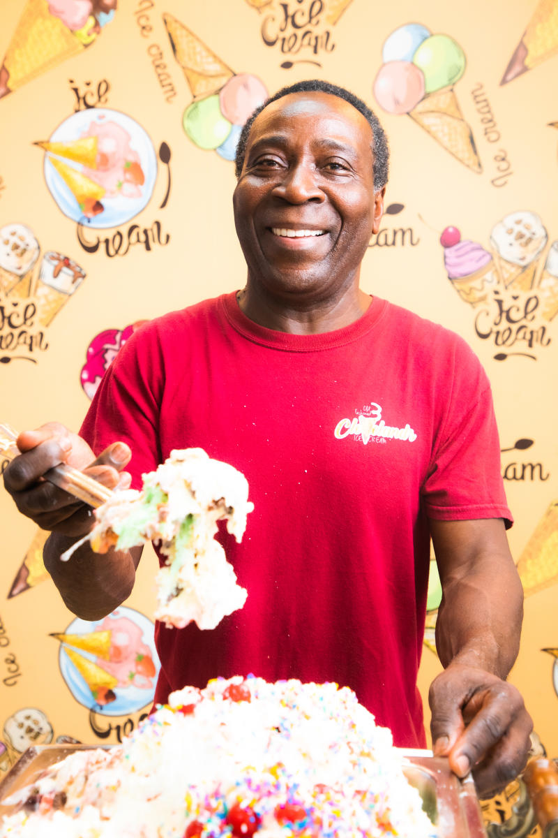 A portrait of a worker at Cleveland's Ice Cream