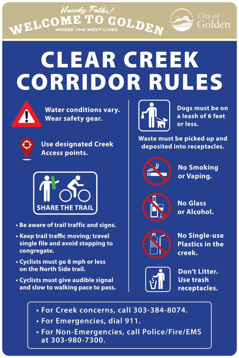Clear Creek Rules and regulations