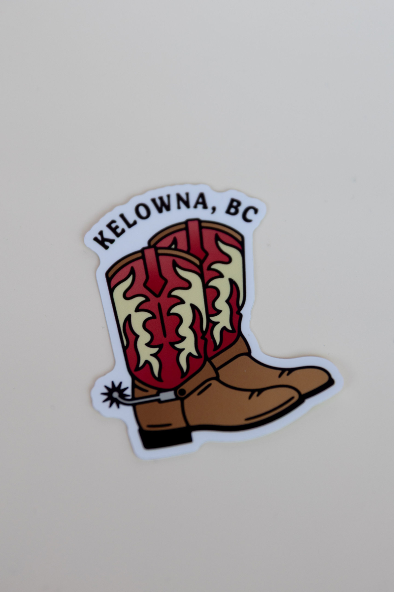 Kelowna BC Boot Sticker