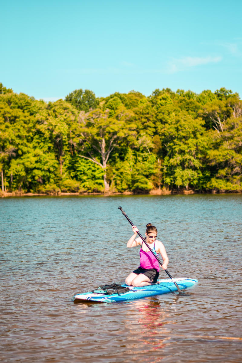 Paddleboarding at Latta Nature Preserve