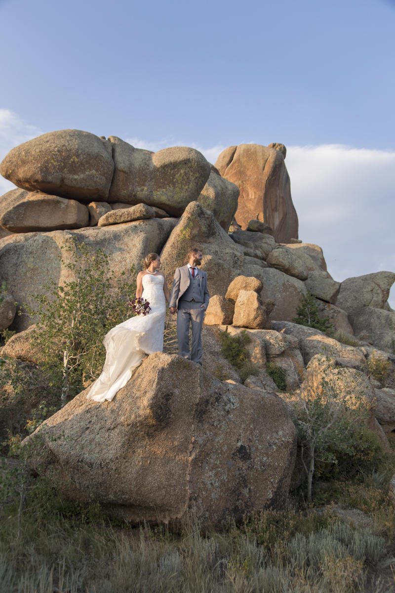 Wedding in Vedauwoo Recreation Area outside Laramie, Wyoming