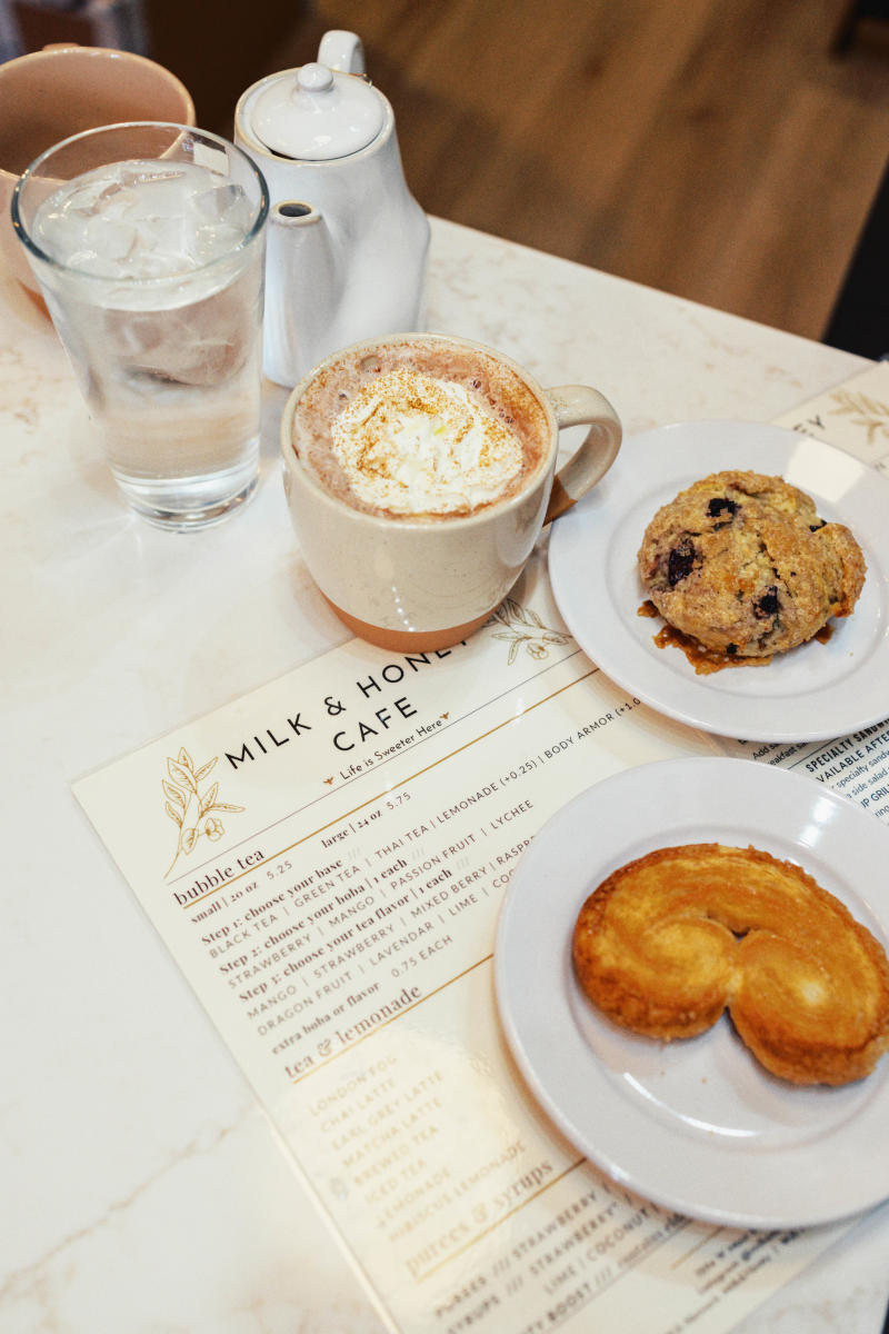 Coffee and pastry at Milk & Honey